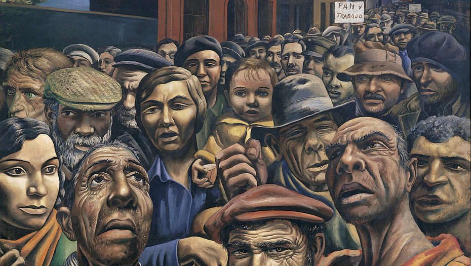 An undated Handout pictures shows a reproduction of masterpiece of Argentine painter Antonio Berni 'Manifestacion' at the Malba Museum in Buenos Aires, Argentina. Malba  Museum celebrates 10 years on September 19, 2011. Photo: Prensa Malba/dpa/Handout